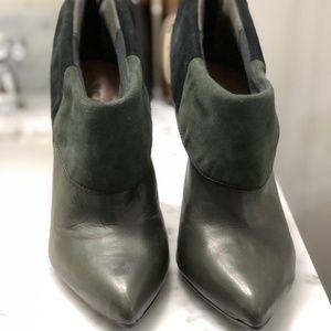Schutz suede/leather heeled booties